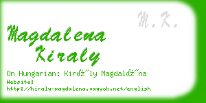 magdalena kiraly business card